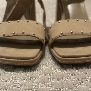 Vince Camuto Shyremin studded block heel sandals, size 6.5